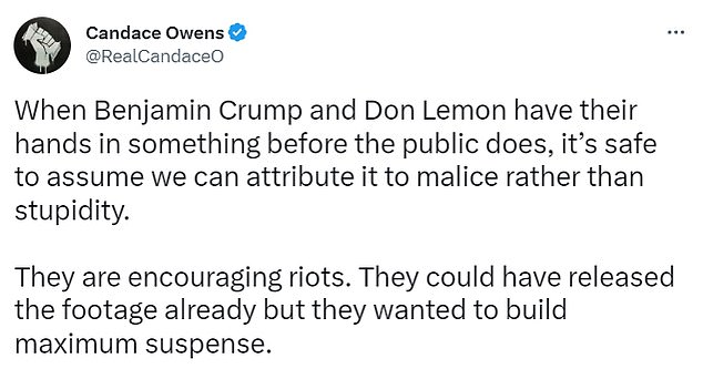 Conservative commentator Candace Owens also criticized the media's treatment of the video as stage show.