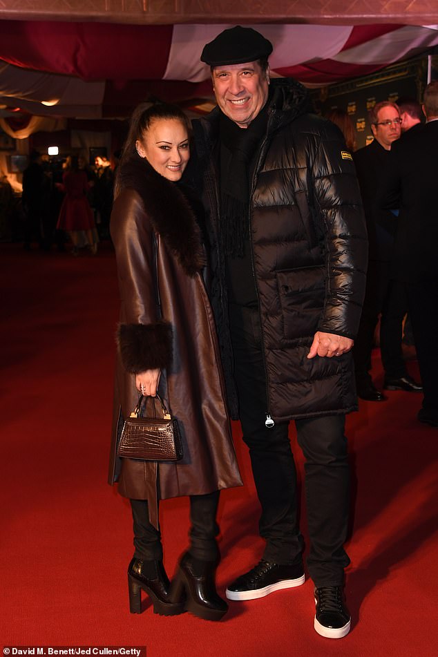 Busy social calendar: This is the second in a series of outings for the couple, as they attended the Cirque Du Soleil KURIOS premiere last Wednesday.