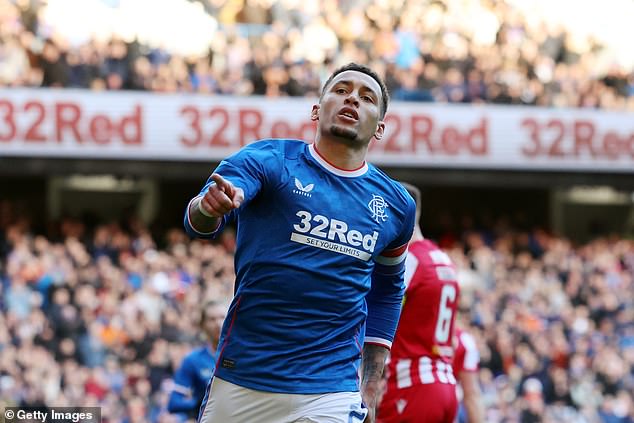 James Tavernier opened the scoring from the penalty spot after a hand ball inside the area