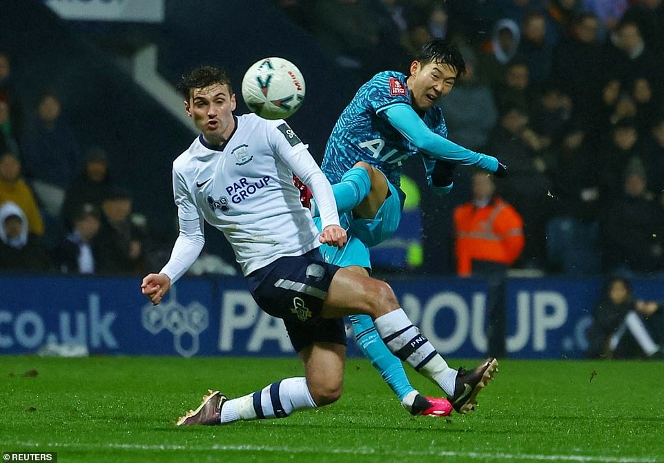 Son was threatening the Preston net during a goalless first half, before forming their duo in the second half.