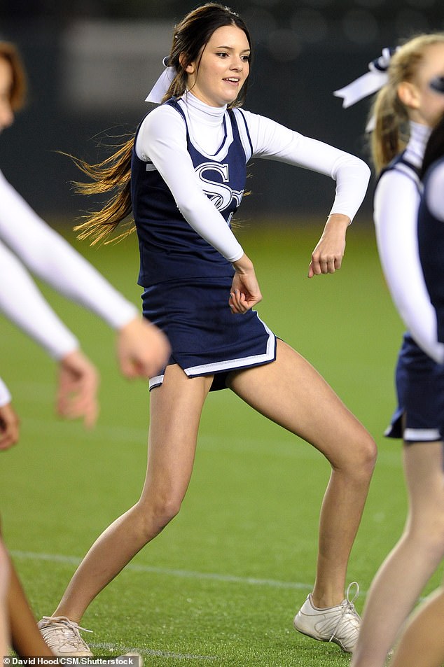 Throwback: Kendall was already a reality star when she started high school in Sierra Canyon, where she was on the cheerleading squad (pictured in 2011)