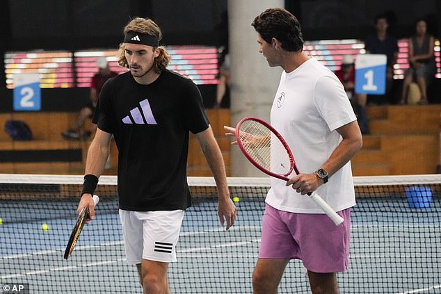 Tsitsipas (left) got a wake-up call from the likes of Carlos Alcaraz, says John McEnroe