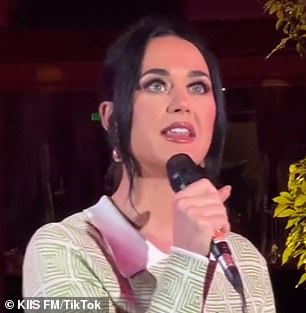 Mistake: Katy could hear the stunned audience gasp as she revealed the artist.