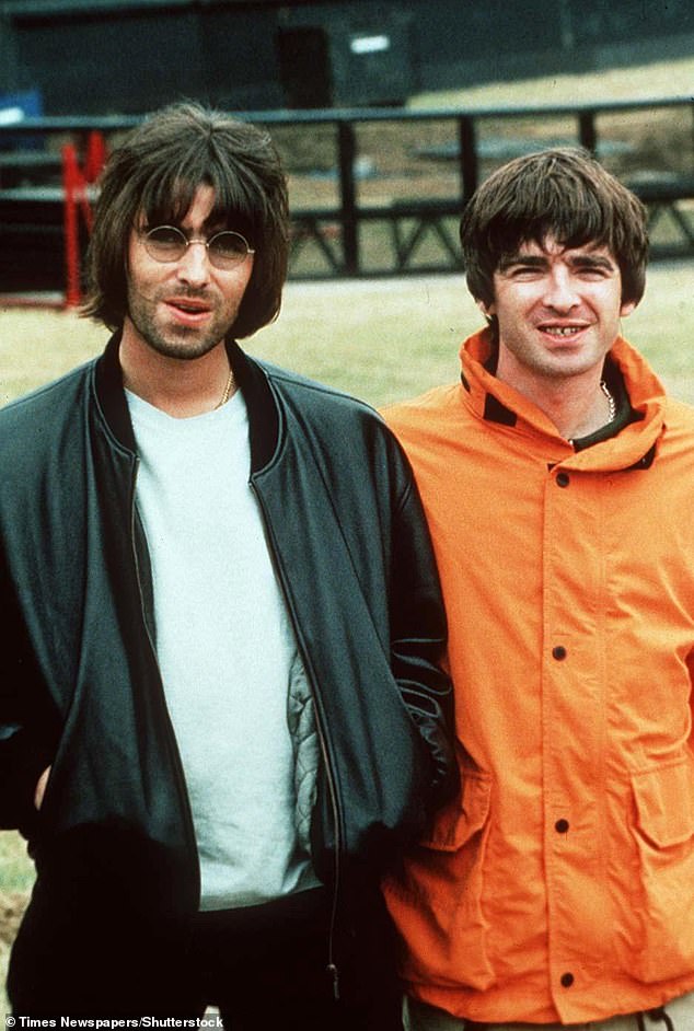 End of the road: Noel (right) left Oasis in August 2009 after insisting he 'couldn't keep working' with his brother Liam (left) for 'one more day' (pictured in 1996)