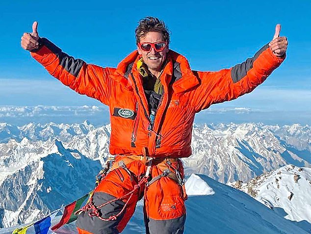 On top of the world: friend of Icelandic boss Richard Walker, mountaineer Kenton Cool