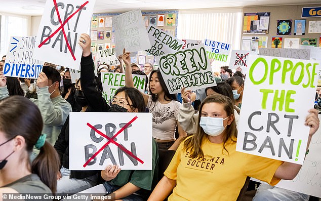 The teaching of CRT in schools has proven controversial, often leading to protests.