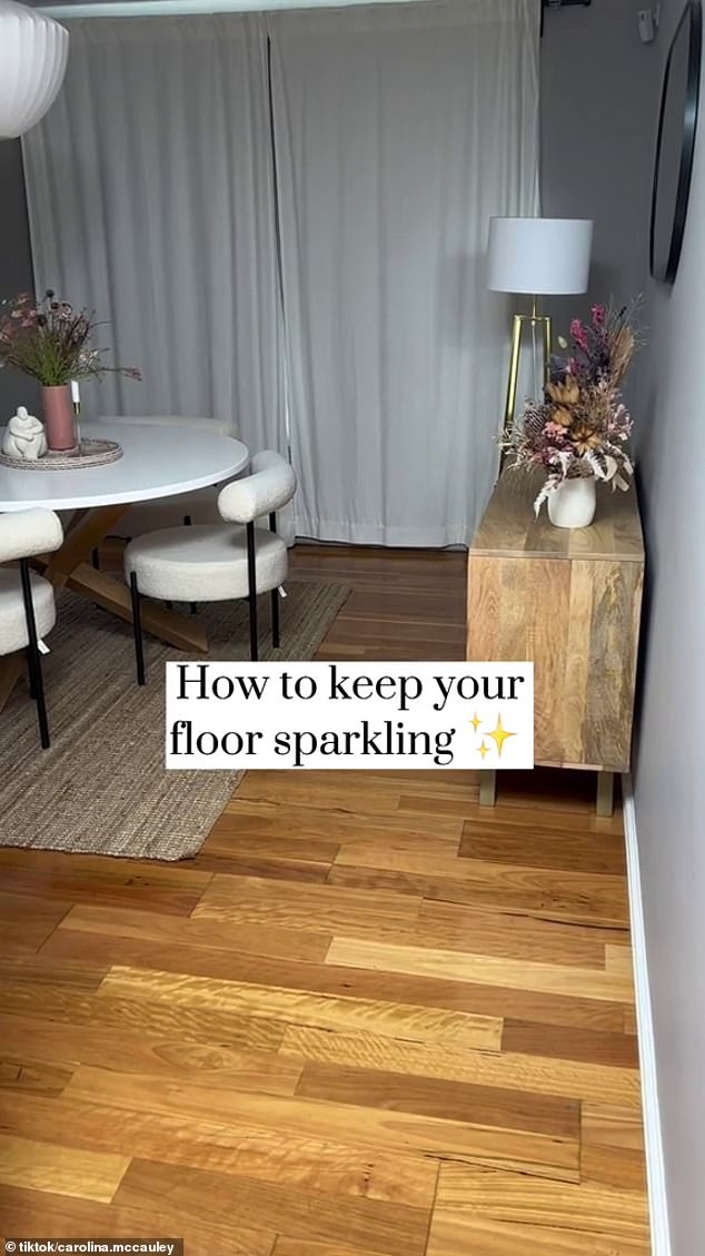 Carolina is known online for sharing cleaning and organization tips and tricks, and she showed her followers what she does to keep her apartment spotless in a TikTok clip.