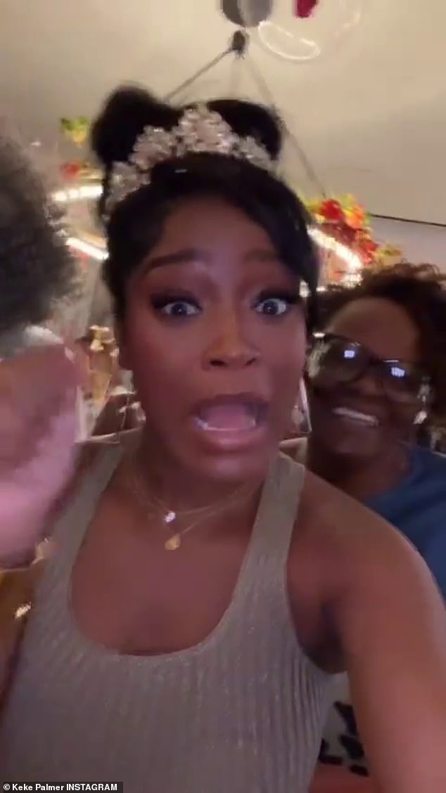 Belle of the ball: Madea's Family Reunion star seemed to be having a good time dancing and singing