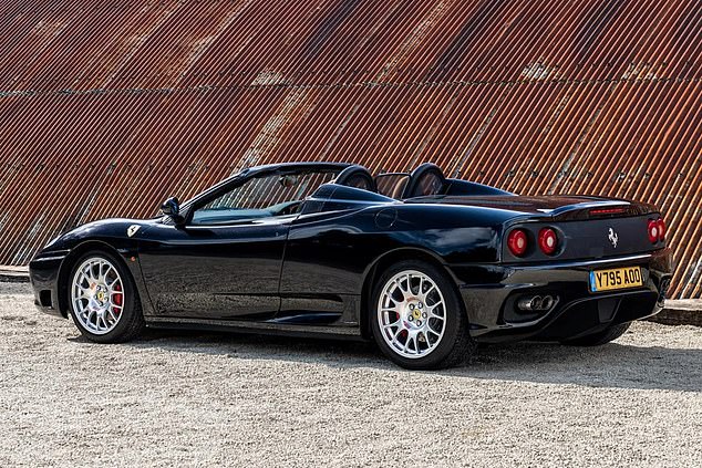 The Ferrari 360 Spider is powered by a 3.6L V8 mid-engine and has 400 horsepower