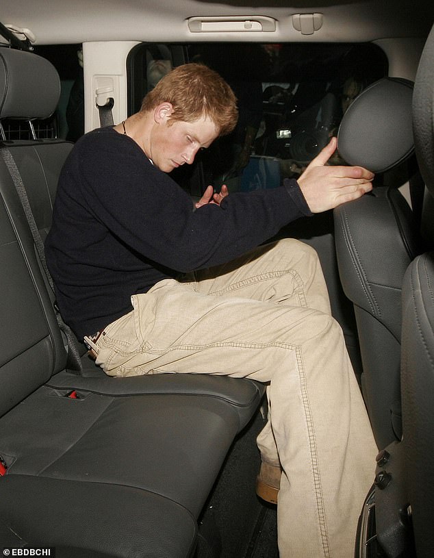 Prince Harry pictured on a night out at London's Cuckoo Club with his brother, Prince William, in 2006.