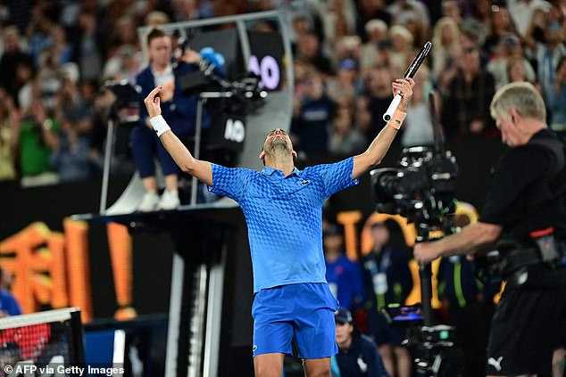 The Serb defeated Stefanos Tsitsipas 6-3 7-6 7-6 to claim a record tenth Australian Open title