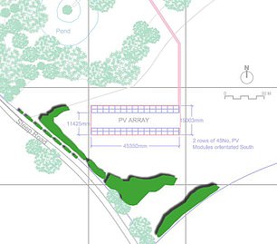 The green power plan could have a possible 'adverse' effect on wildlife in the pond due to the digging of two trenches to connect the cables from the panels to a machine room.