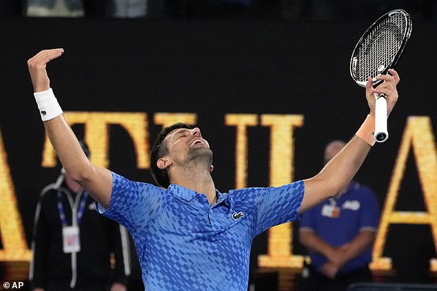 Djokovic beat the Greek 6-3 7-6 7-6 in two hours and 56 minutes on Sunday in Melbourne