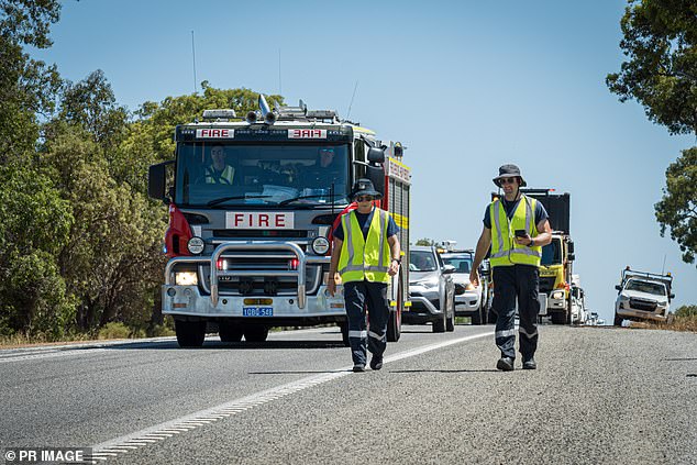 Search teams are concentrating on populated areas north of Perth and strategic sites along the Great Northern Highway (pictured)