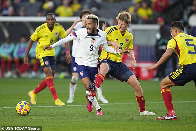 On Saturday night, the United States finished tied 0-0 against Colombia in California.