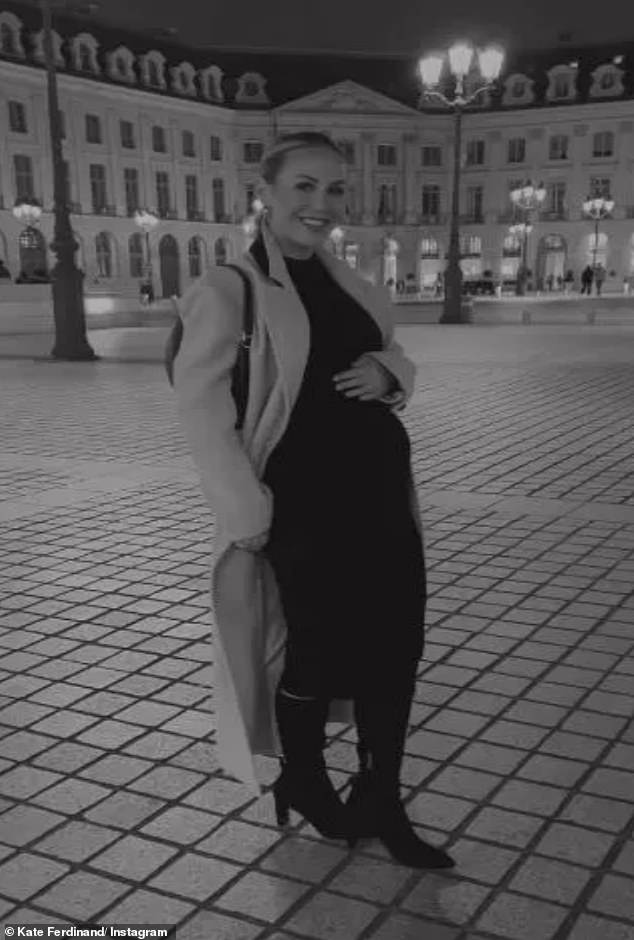 She's expecting: However, the influencer once again congratulated former TOWIE star Kate Ferdinand (pictured) on her pregnancy announcement, as she revealed that she's expecting baby number two with husband Rio