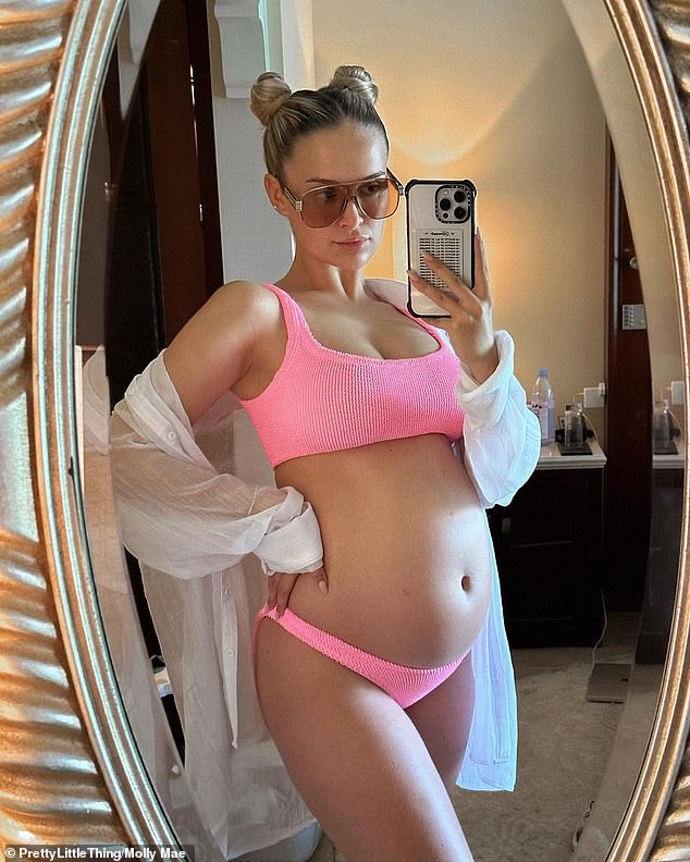 Expecting: Molly-Mae revealed her pregnancy in September when she revealed her bump for the first time