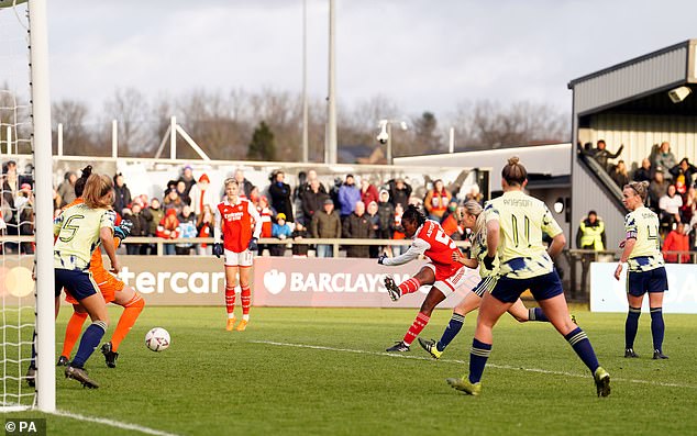 Michelle Agyemang scored her first senior goal and added to Arsenal's impressive lead