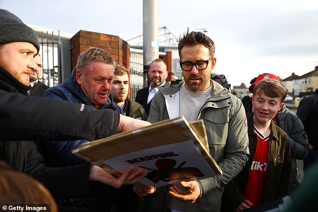 Generous: His appearance at the match comes after he donated £1,600 to the children's football team in Wrexham for them to buy a new kit.