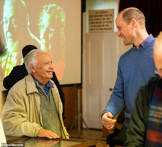 On Thursday, William (pictured right) congratulated his Earthshot Award finalists when he first met them at a retreat on the grounds of Windsor Great Park.