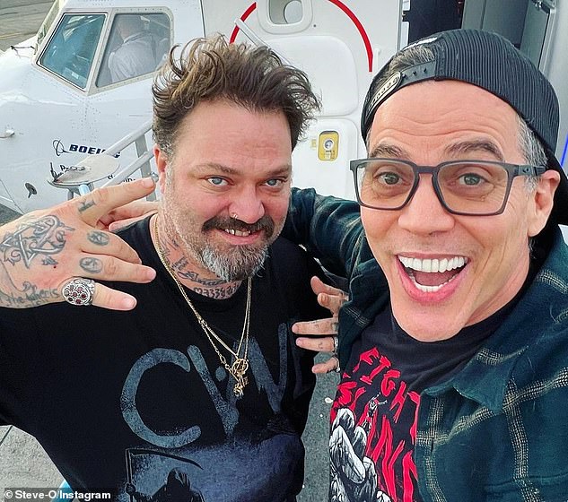 Checking off his bucket list: The comedian has made Margera his opening act on The Bucket List Tour, and the two pals are currently on tour.