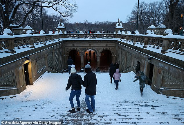 This photo was taken one year ago on January 29, 2022. The last snowfall in New York City was recorded on March 9, 2022.