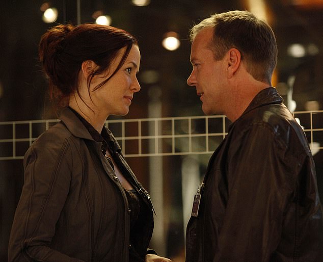 Wersching seen alongside 24's co-star Keifer Sutherland during their time on the Fox drama series