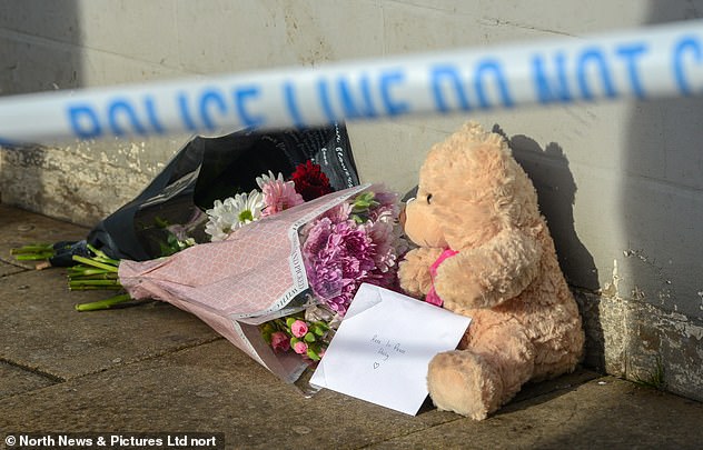 Family and friends laid messages, wreaths and teddy bears in memory of Holly Olivia