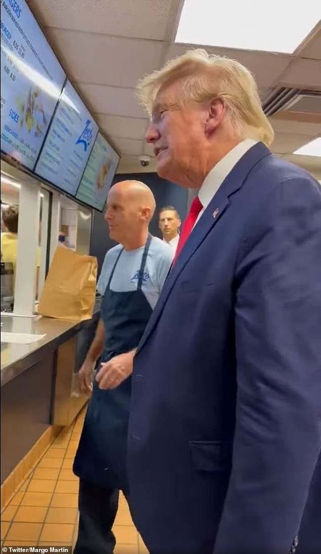 Trump visited Zesto's of West Columbia in South Carolina over the weekend, where a restaurant employee stopped the former president to pray for him.