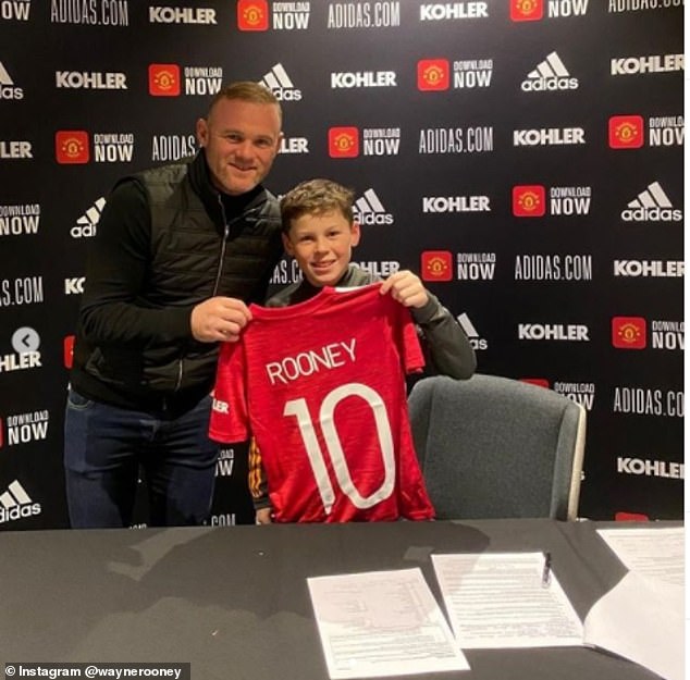 The teenager follows in his father's footsteps and currently plays for Manchester United's academy.