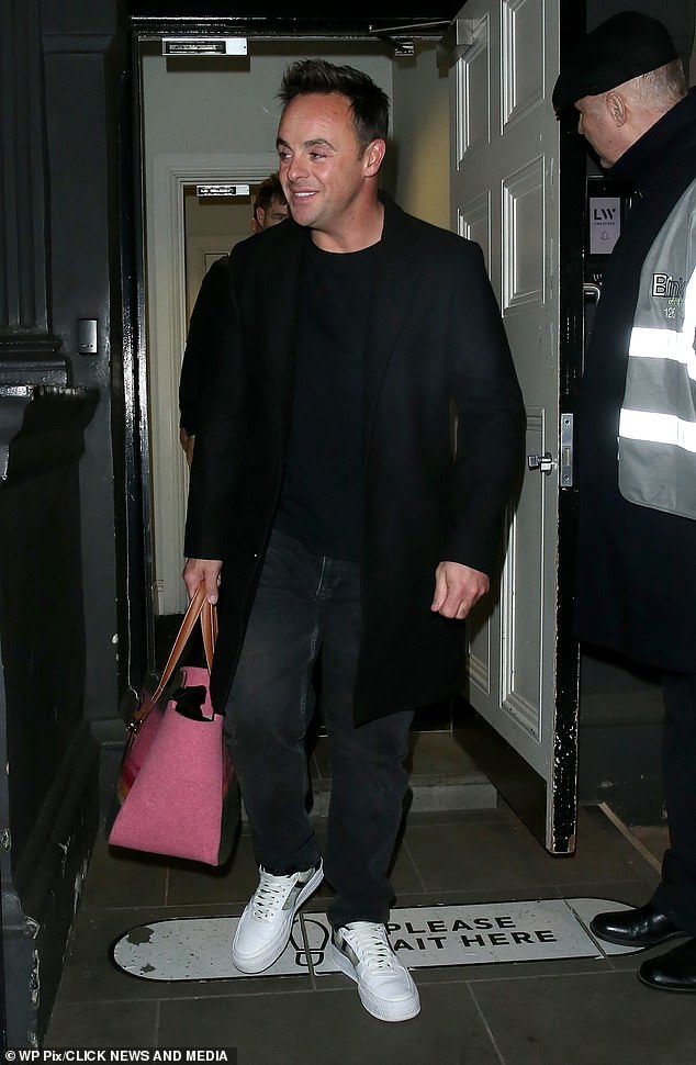 Coming home: BGT host Ant McPartlin was also seen leaving the Palladium