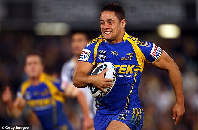 The former superstar (pictured playing for Parramatta in 2010) was regarded as one of the most exciting players in the game in his heyday, even trying his hand at the NFL.