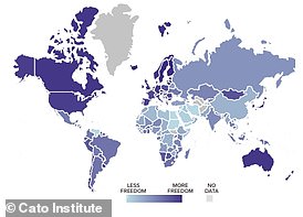 The Cato Institute, an American libertarian think tank, ranked Australia 11th in its 2022 Index of Human Freedom, down from 8th in its 2021 report.