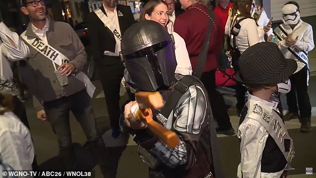 The Mandalorian also made an appearance during the parade