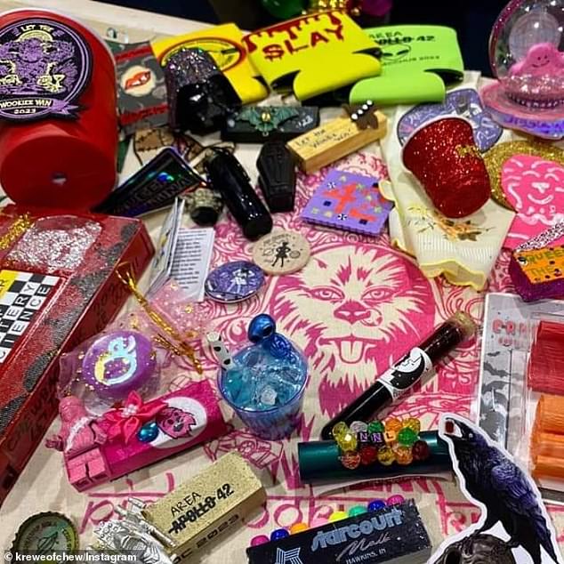 These are some of the items thrown by krewe members during the parade.