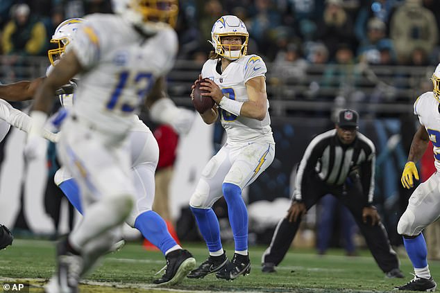 Los Angeles Chargers quarterback Justin Herbert was another popular guess, but if he was the man on that plane, he could be in trouble with his supposed girlfriend, Taylor Bisciotti.