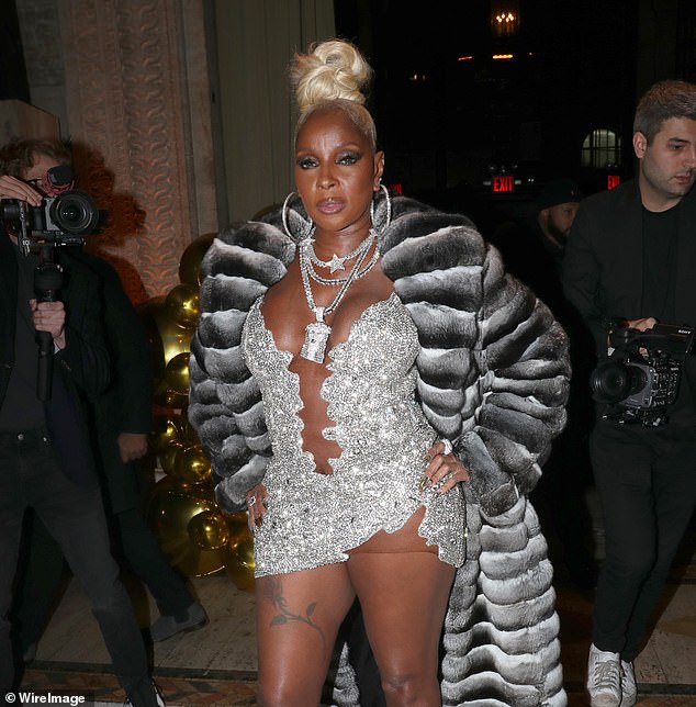 Iconic: Mary J Blige (pictured last week) will also take the stage