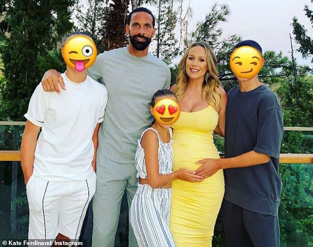 Blended family: The former TOWIE star is also a stepmother to Tate, Lorenz and Tia, her husband Rio's children, from his first marriage