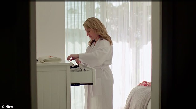 Melissa was filmed going through her lingerie drawer, presumably while packing for her wedding night and honeymoon.