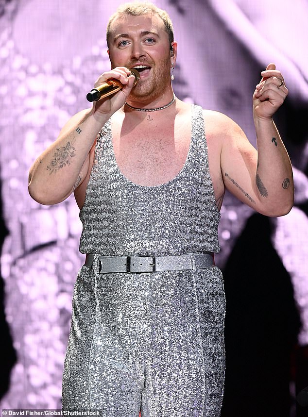 Sam Smith has sparked a dispute over his new music video.  Pictured: The singer performs onstage at Capital's Jingle Bell Ball 2022