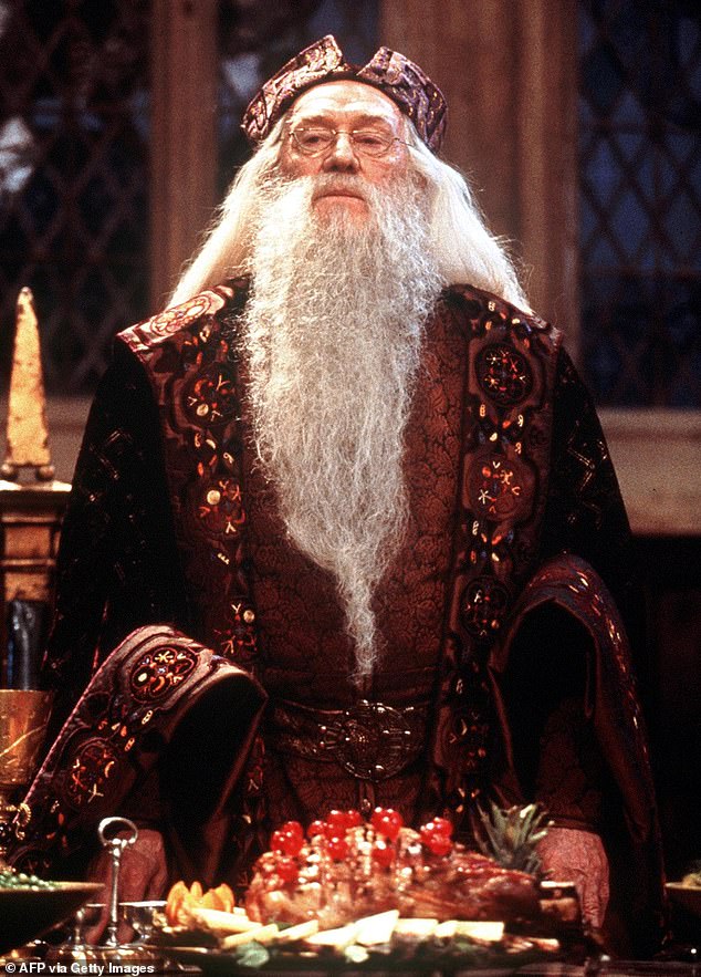 Farewell: He also discussed the death of actor Richard Harris, who played Headmaster Albus Dumbledore in the first two films, admitting he was hard to watch as a 13-year-old (played in the role in 2001)