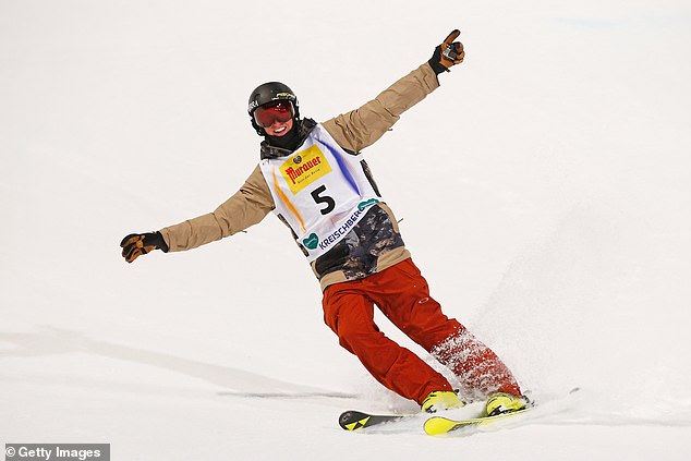 KREISCHBERG, AUSTRIA - JANUARY 22: Kyle Smaine of USA celebrates after winning gold in the men's ski halfpipe finals during the 2015 FIS World Ski & Snowboard Freestyle Championships on January 22, 2015 in Kreischberg, Austria (Photo by Clive Rose/Getty Images)