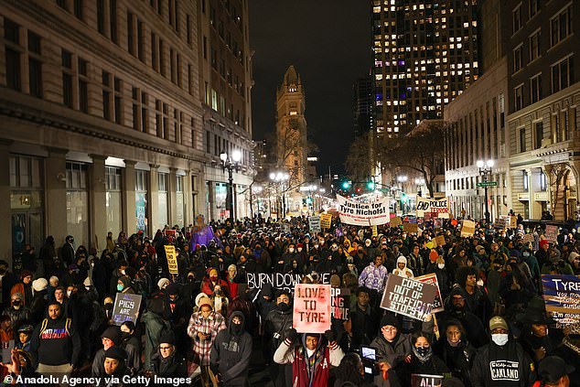 Nearly a thousand people gathered last night at the Oscar Grant Plaza in Oakland, California, to protest