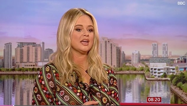 Hard at work: The actress previously discussed the issue during a BBC breakfast appearance on Monday morning