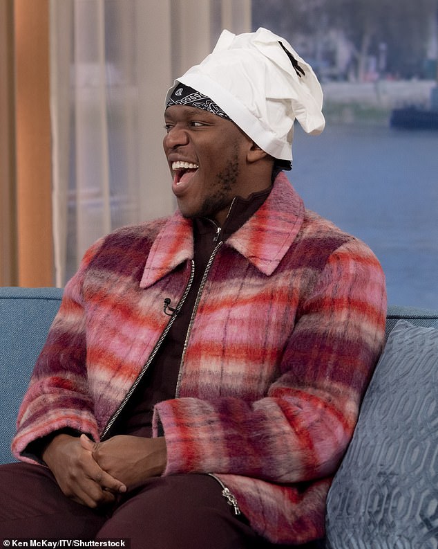 Pants: Later in the show, rapper KSI appeared to talk about his new single, but he wanted to show his support for the campaign, so he sat down with a pair of pants on his head.