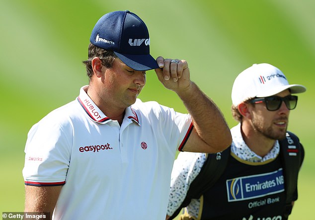 Reed (left) lost his ball into a palm tree during his third round on the fourth day of the event.