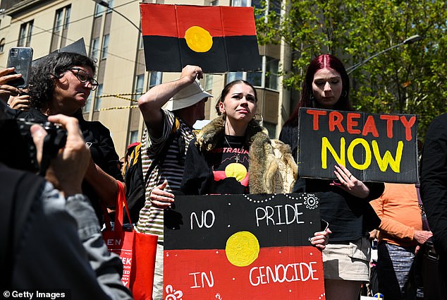 Australia Day 'Invasion Day' protests called for a treaty to be brought before a Voice in Parliament