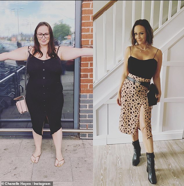 Weight loss: The 35-year-old former Big Brother housemate lost nine stone after undergoing gastric sleeve surgery in August 2020, in which she went from a size 18 to a size 10