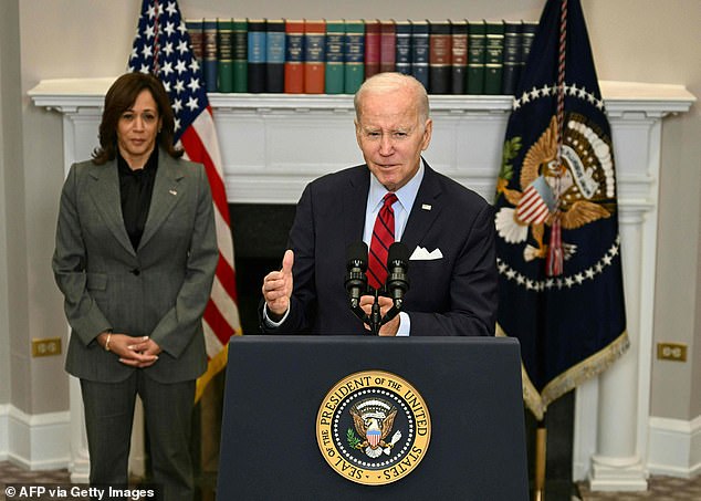 Democrats told the newspaper they feared Harris (left) might not have what it takes to win the White House, which comes after what sounded like a slight on the part of prominent Senator Elizabeth Warren, who did not commit to for Harris to stay in Biden's job.  (right) ticket.
