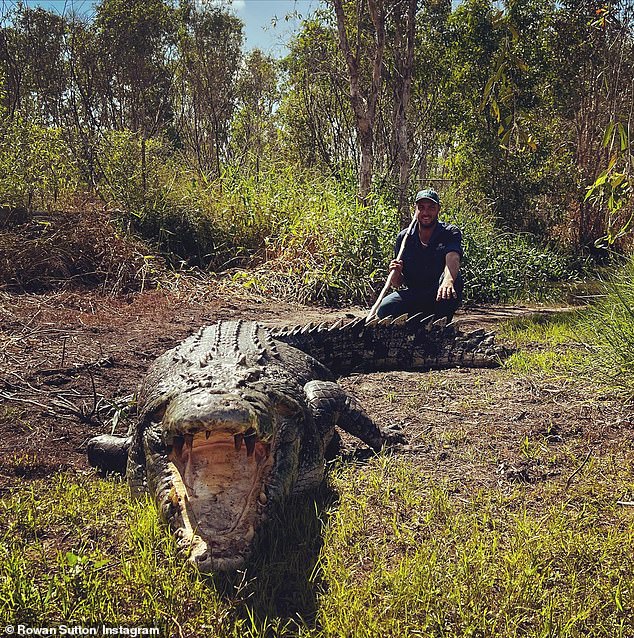 Rowan 'Rowdy' Sutton urged Instagram followers to 'seize the day' after his terrifying encounter with a 5m crocodile